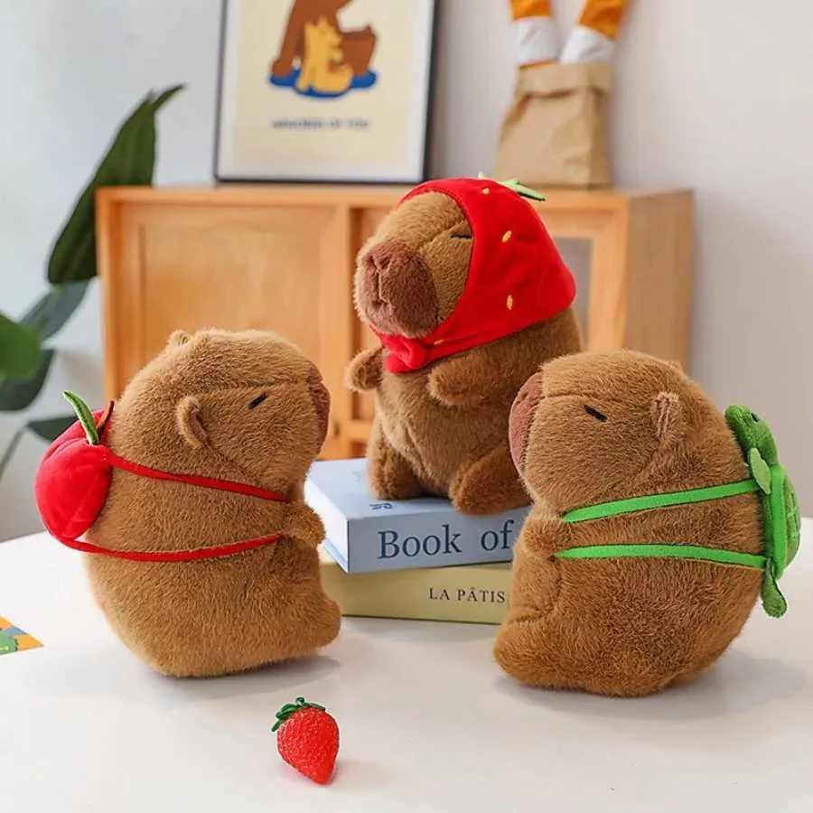 thumbnail image 2 of 23cm Capybara Plush Toy – Cute Brown Stuffed Animal, Soft & Washable, Christmas Gift For Kids 2 of 3