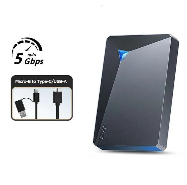 Eaget Portable Drive 1TB 5TB HDD 2.5 inch 5Gbps External Hard Disk Memory Compatible for PC Desktop Book