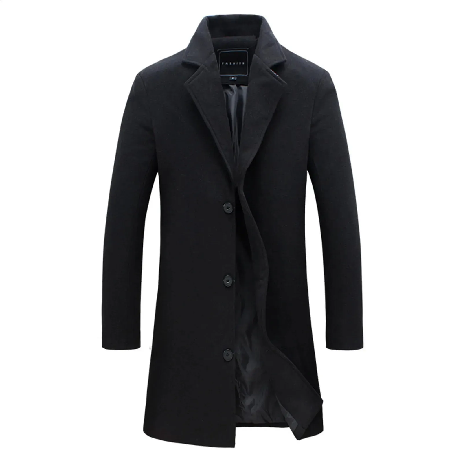 Premium Wool Blend Overcoat: Classic Long Winter Jacket for