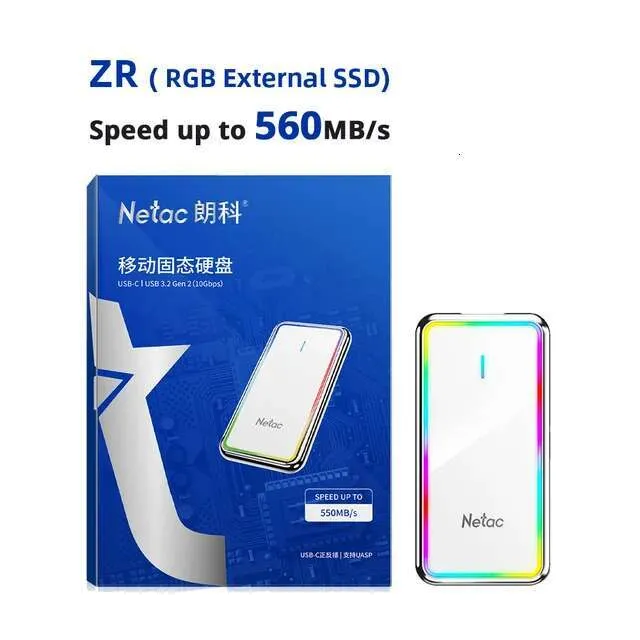 Netac Externo Portable 1TB 512GB RGB 250GB 128GB External hard drive SSD Solid State Disk Type-c USB3.2 for Laptop PC