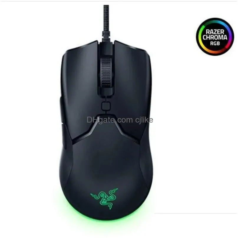 Mice Razer Chroma Usb Wired Optical Uter Gaming Mouse 10000Dpi Sensor Deathadder Game With Retail Box Drop Delivery Computers Networki Ot6Pz