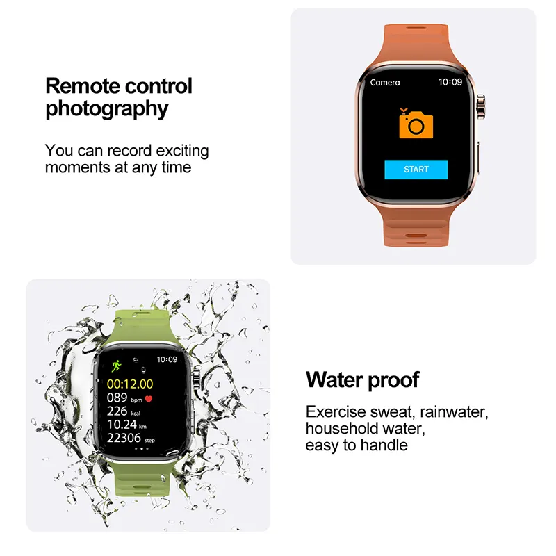 Smart smart watch B02 Wireless Calling Multi Sport Mode Music Control Step Counting 2.01 Display IP67 Waterproof Fitness Health Tracker for Men Women and Kids
