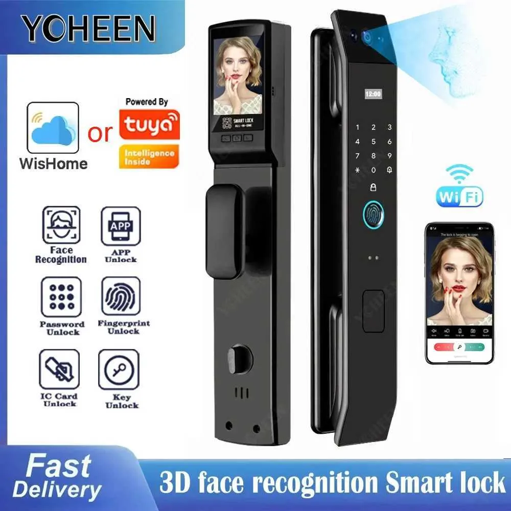Advanced 3D Facial Recognition Smart Door Lock: Video Intercom ...