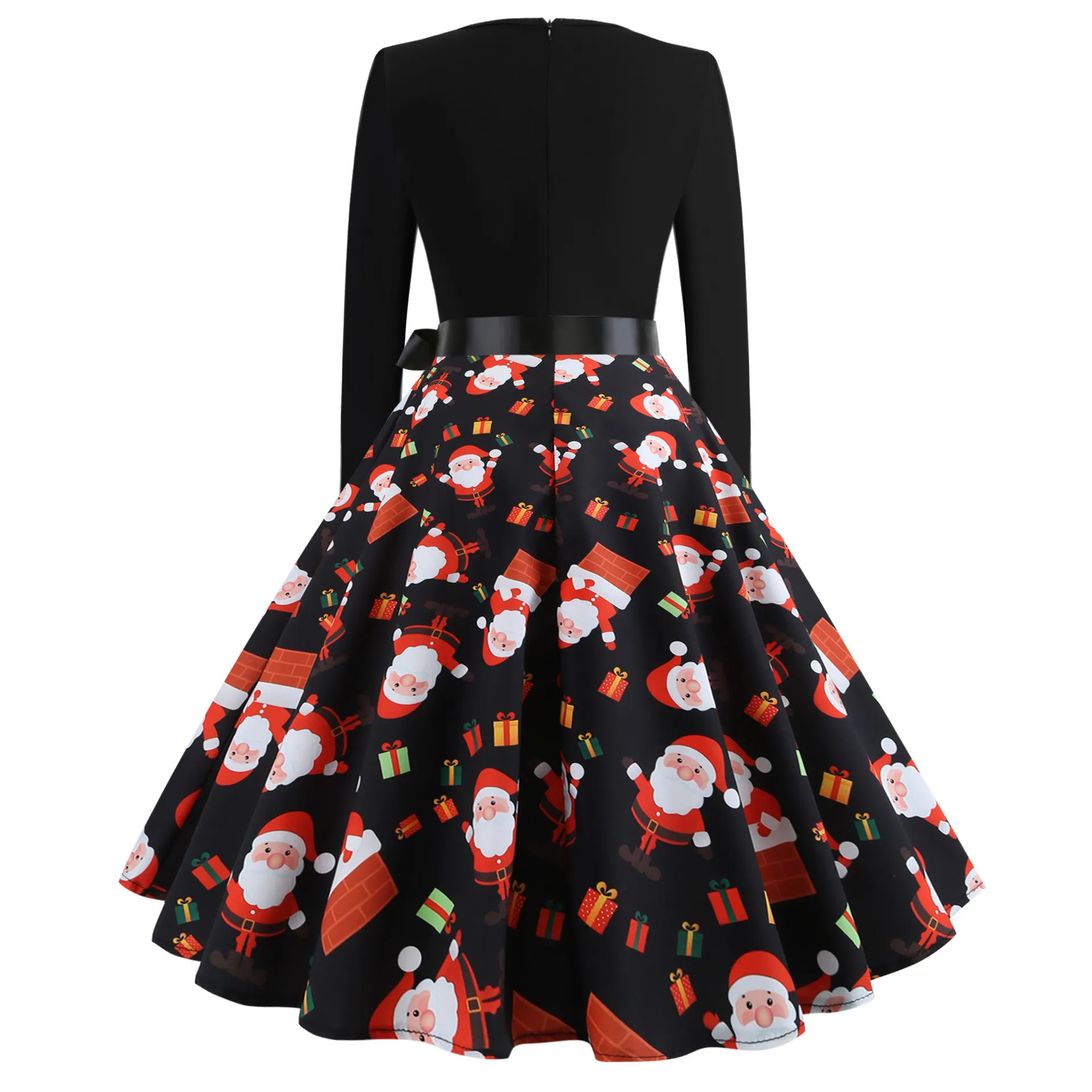 Christmas Printed Crew Neck Long Sleeve Swing Dress Casual Holiday Dress  For Women From Julia_dress, $31.16 In Bulk | DHgate.Com