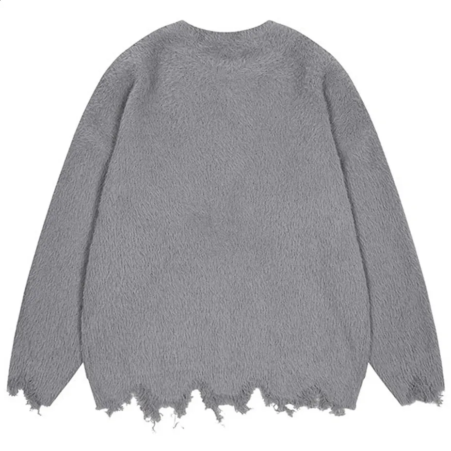 Maglione Oversize Maglione Bianco Strappato Magion Oversize Di