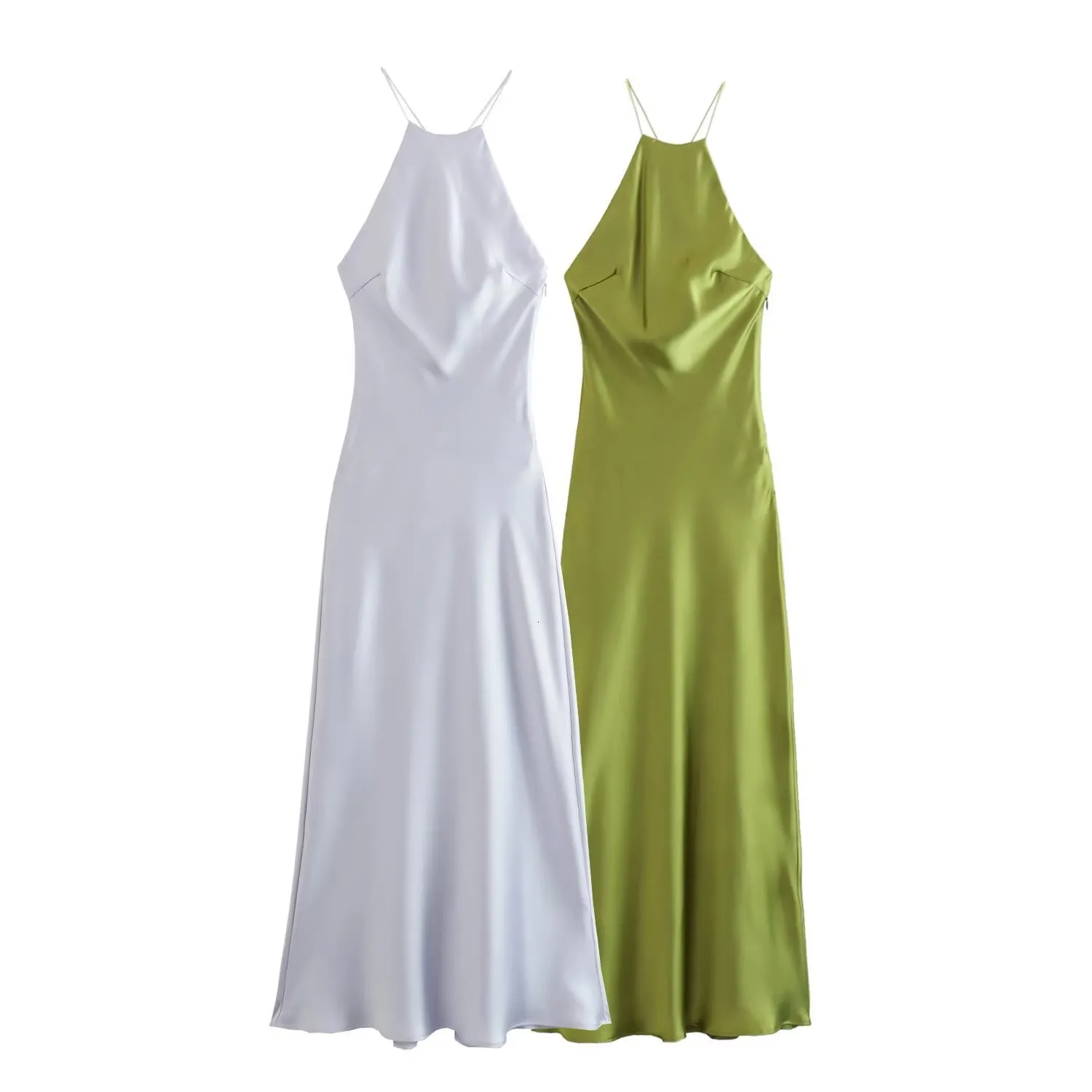 hot green dress Silk Iside Dress