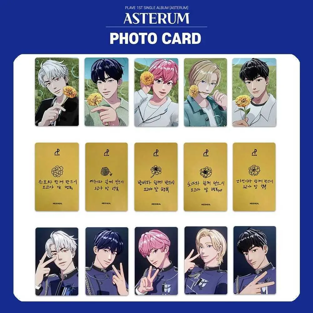 Kpop Idol PLAVE Album Asterum Photo Card Fans Mediheal Gift