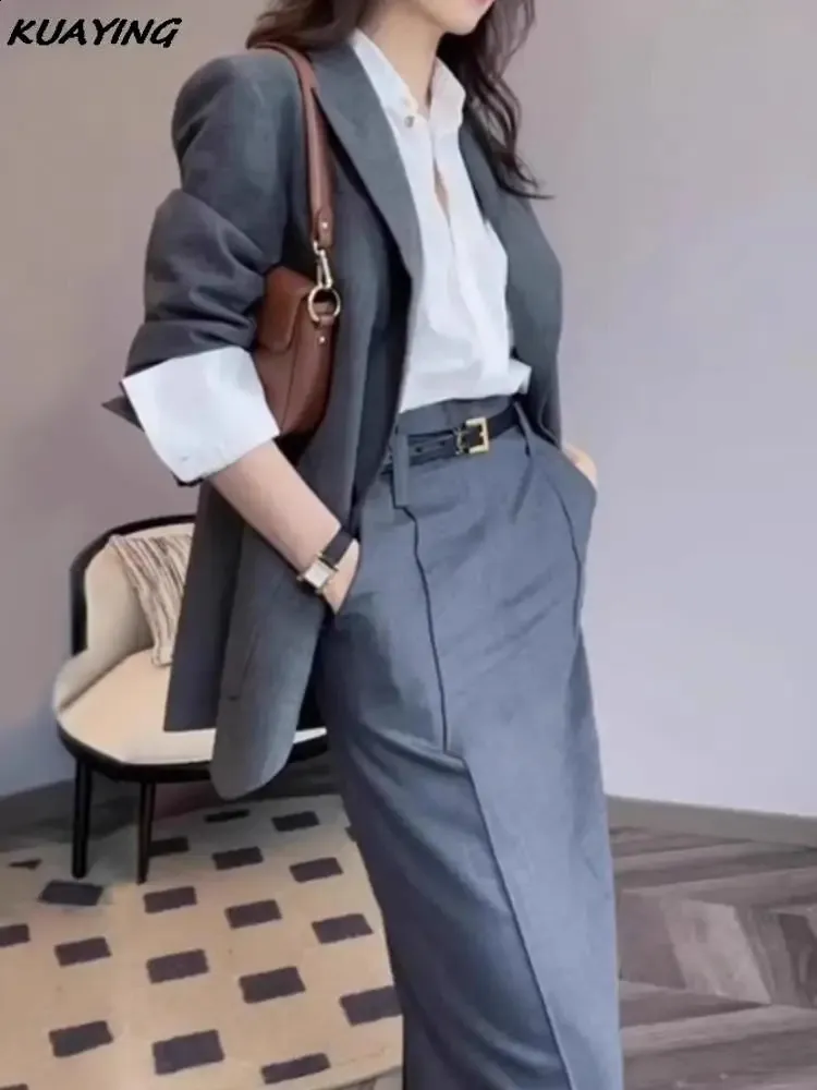 Elegant Autumn Tuxedo Jacket Set