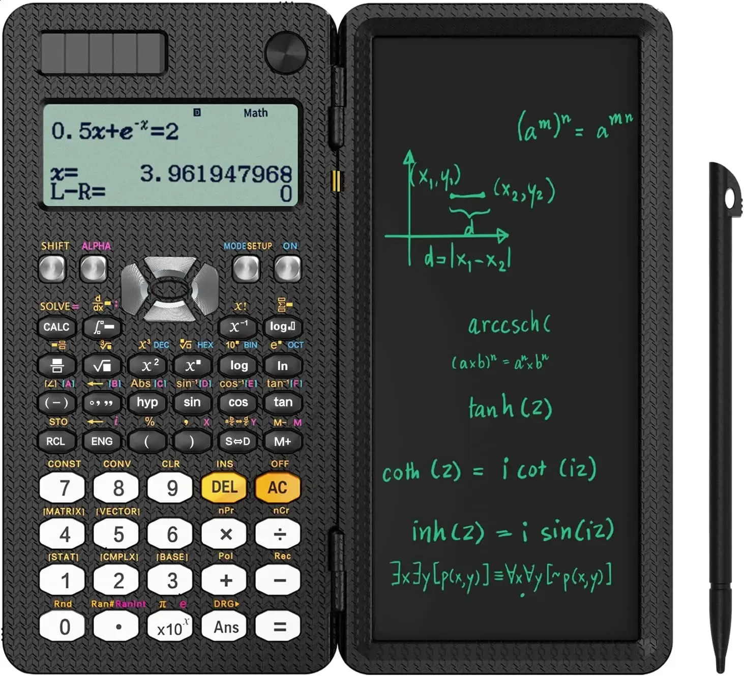 wholesale Professional portable foldable calculator with LCD notepad 417 function suitable for students upgrading to 991ES 240906