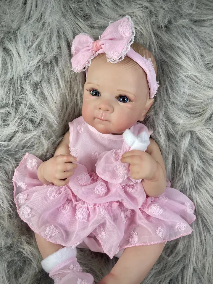 18 Inch Realistic Reborn Baby Doll Soft Silicone Vinyl, Painted