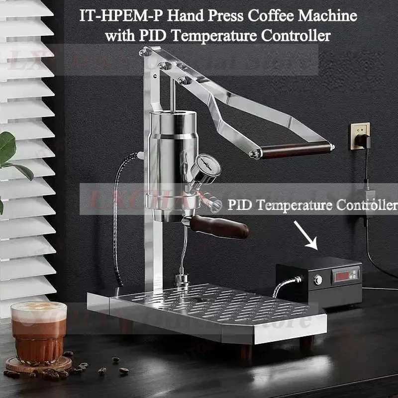 Manual Espresso Machine with PID Temperature Control Bar Pressure,  Stainless Steel LXCHAN HPEM-2-P