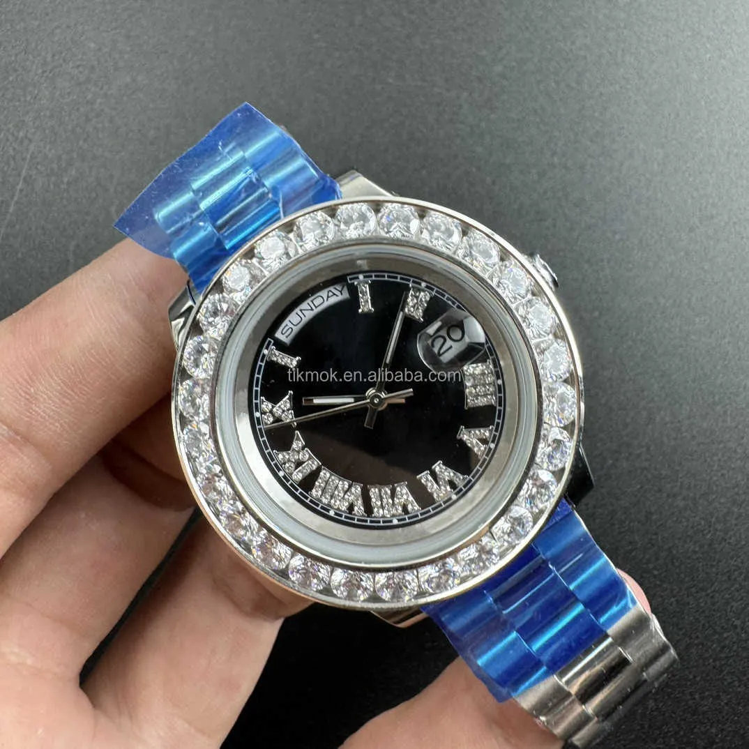 Mens Luxury Rose Gold Mens Diamond Bezel Watch With Stainless Steel Band Automatic Mechanical Movement Week And Date Display Best Branded Timepiece At An Affordable Price From Top fashion jewelry 176....