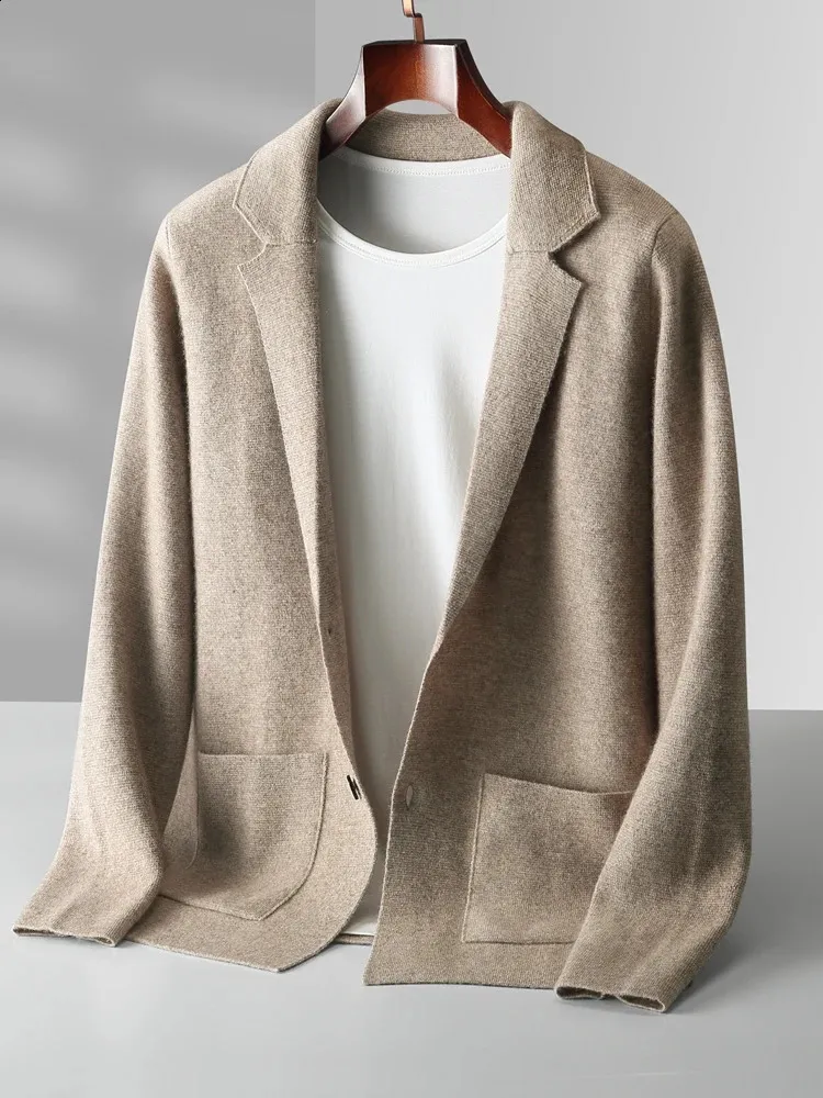 Save Big on Bulk Men's Merino Wool Cardigan Mens Knitted Blazer Cardigan,  Buttoned Merino Wool Sweater Jacket, Cashmere Blend Sweater Men, Soft Knit 