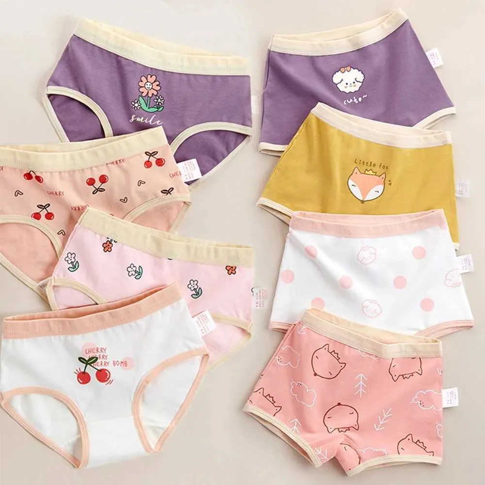 Cherry Cartoon Girls Cotton Pure Cotton Ladies Briefs Set Of 4 H240906 From Whiff 4.96 DHgate.Com