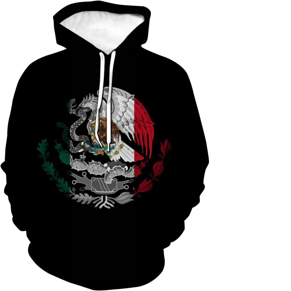 Mexican Flag 3D Print Hoodie For Men And Women Casual Long Sleeve Sweatshirt With Pockets With Graphic Design From Cloch shopping Vendor 18.13 DHgate.Com