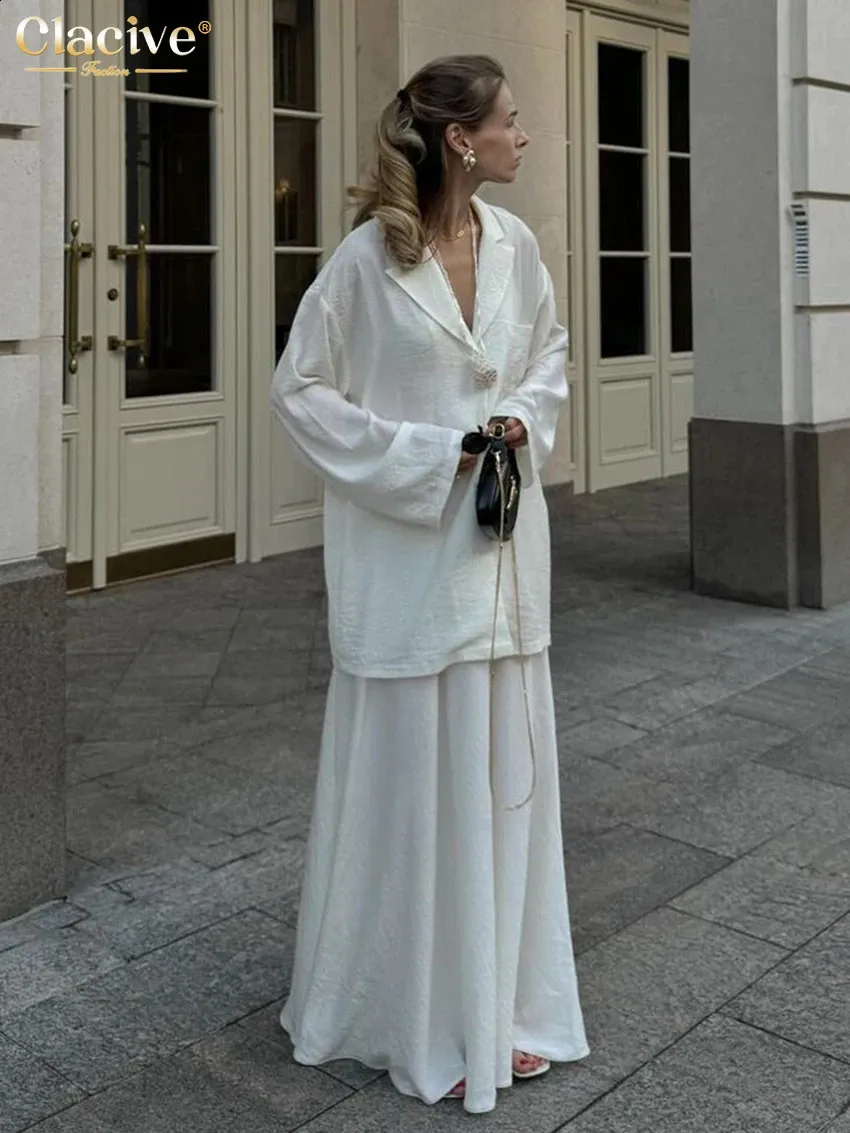 chinese dress ladies Two Pieces Long Sleeves Lace White Beach Wedding Dress WD383 US12 / White