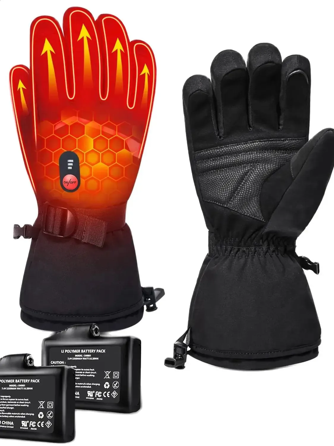 Heated Mittens Gloves For Women Men Electric