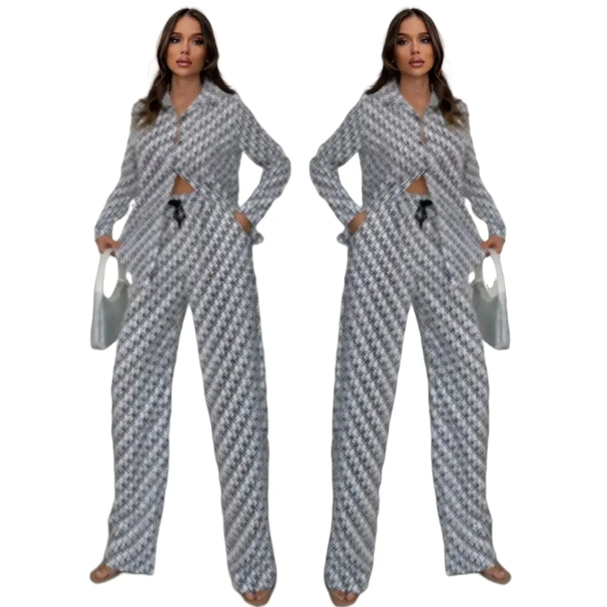 Designer Two Piece Set Tenfits Femmes Shirt Casual Et Pantalon