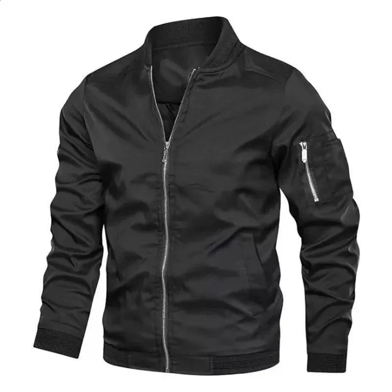 Mens Slim Fit Bomber Jacket - Casual Streetwear, Hip Hop Style