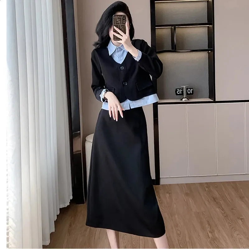 slate blue dress long Lola Dress main image 0