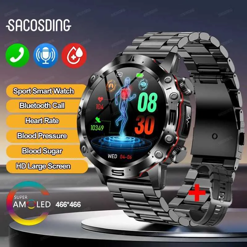 2024 ECG PPG Sport Fitness Smartwatch AMOLED 1.43 Inch BMI Body Fat Blood Composition Heart Rate BT Call M240907 From Flies like gold1 27.7 DHgate.Com