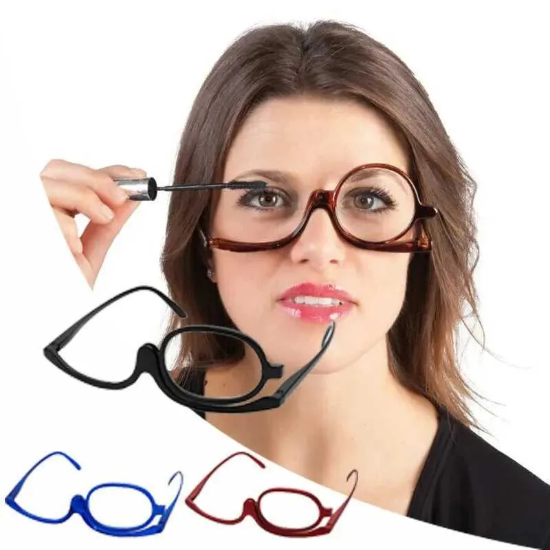 Rotating Makeup Reading Glasses Anti Blue Light Magnifying Elder ...