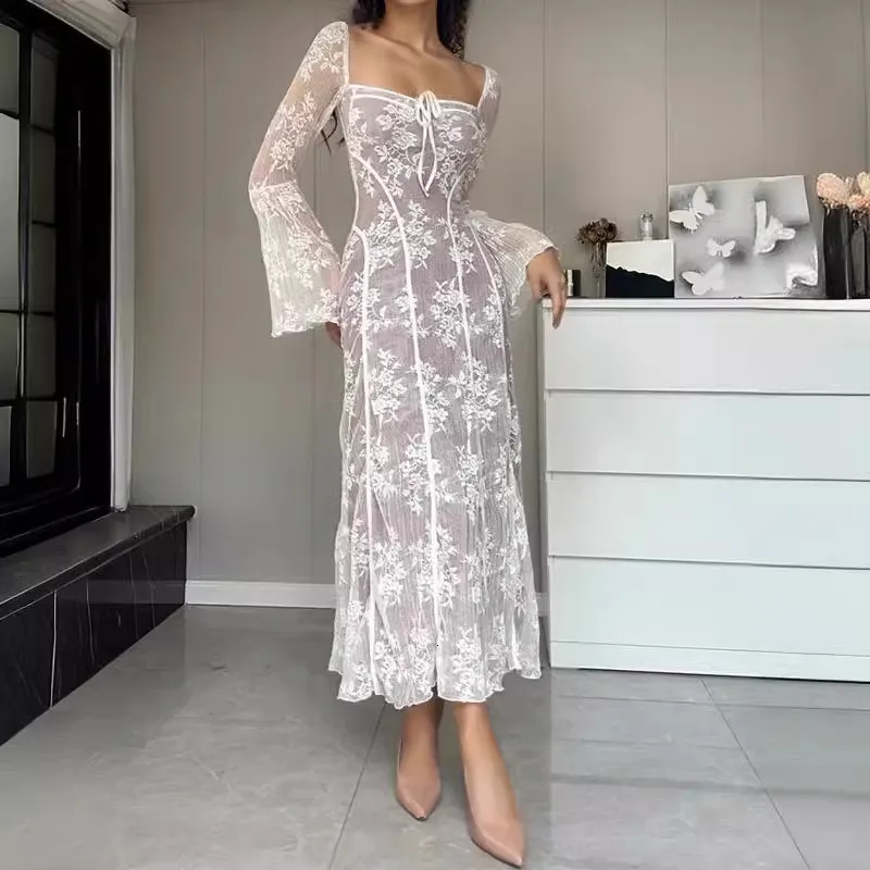 silver lace bridesmaid dresses Silver Lace Evening Dress,Tight Mermaid Prom Dress,Open Back Evening Dress PD00098, US18W / Silver