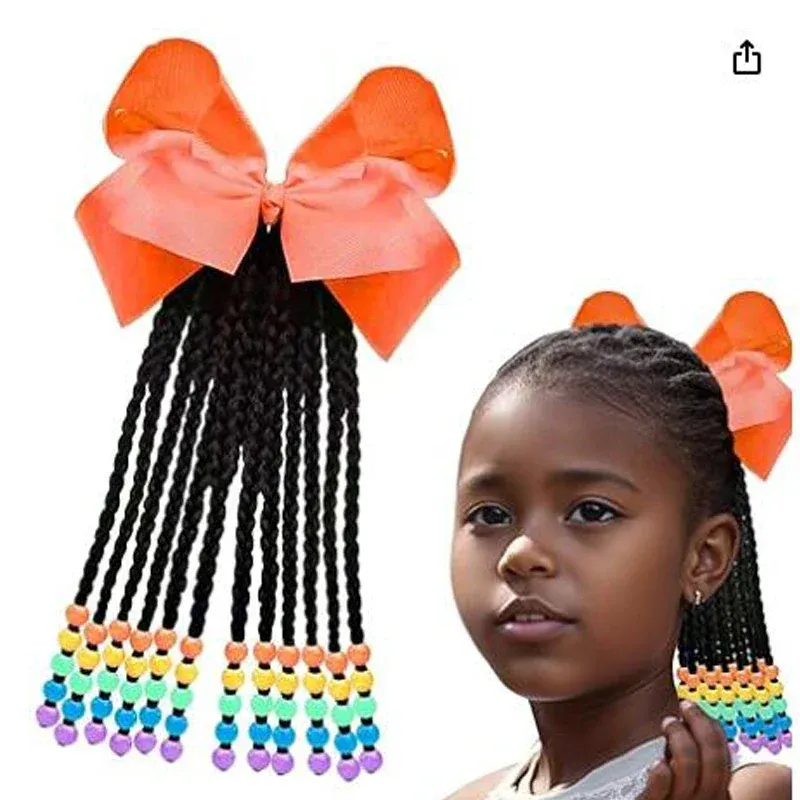 Ponytail Extensions: Colorful Braided Hair Clips For Kids  display picture 3