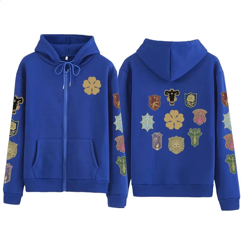 Black Clover Magic Knight Graphic Printed Zipper comfrt