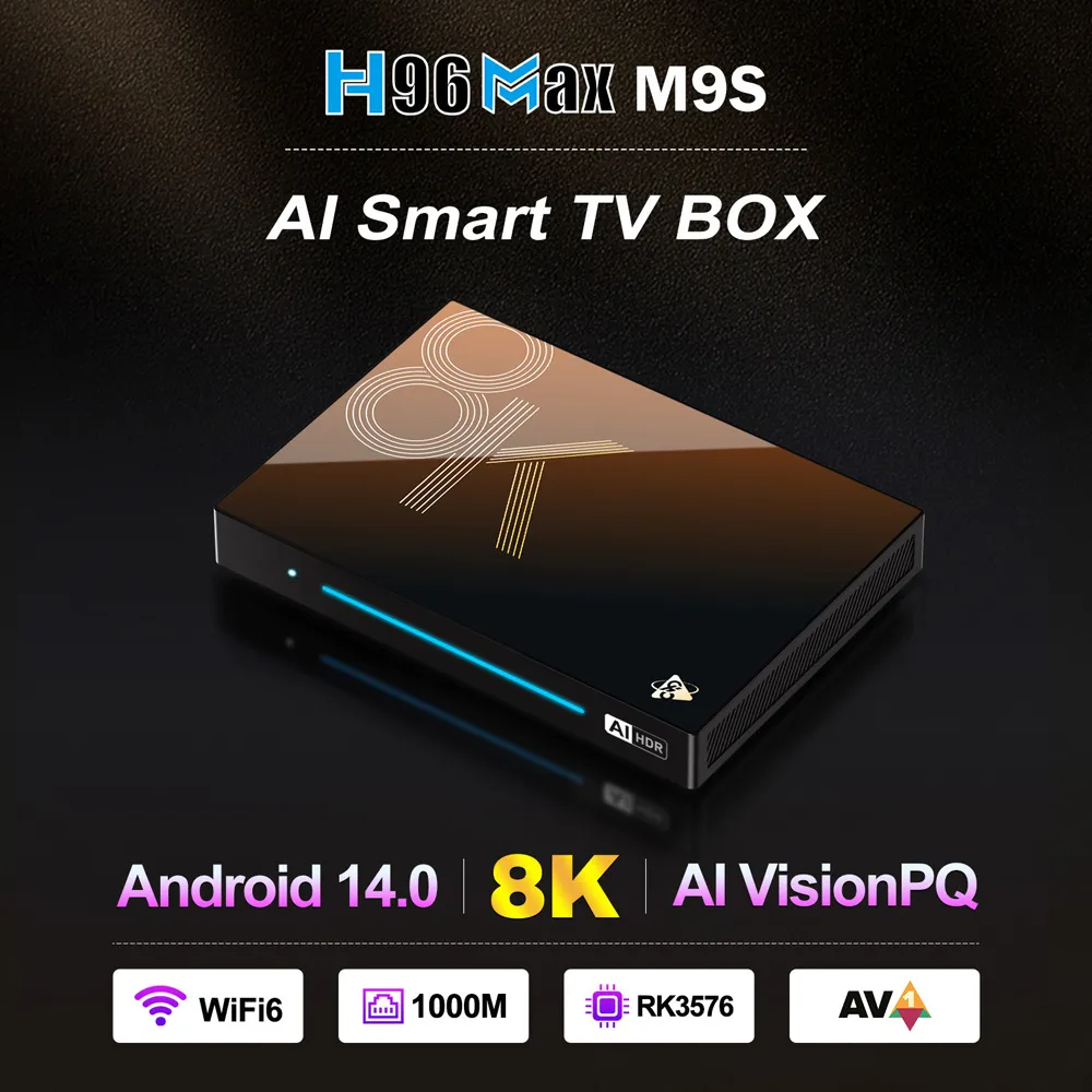 Android 14 TV Box with 8K HD, RK3576 Chip, 8GB RAM, 128GB
