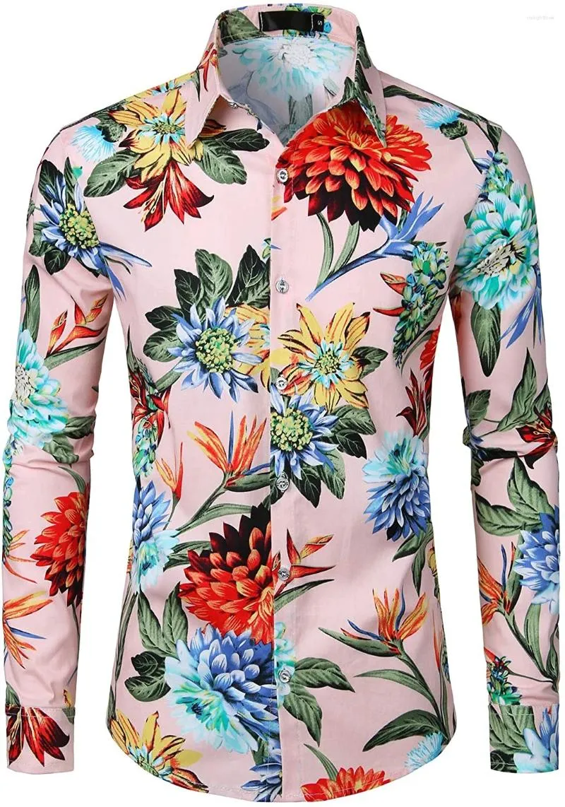 knee length dresses for ladies Barry. Wang Brown Button Down Shirt Casual Paisley Silk Long Sleeve Dress Shirt, M / Gold main image 1