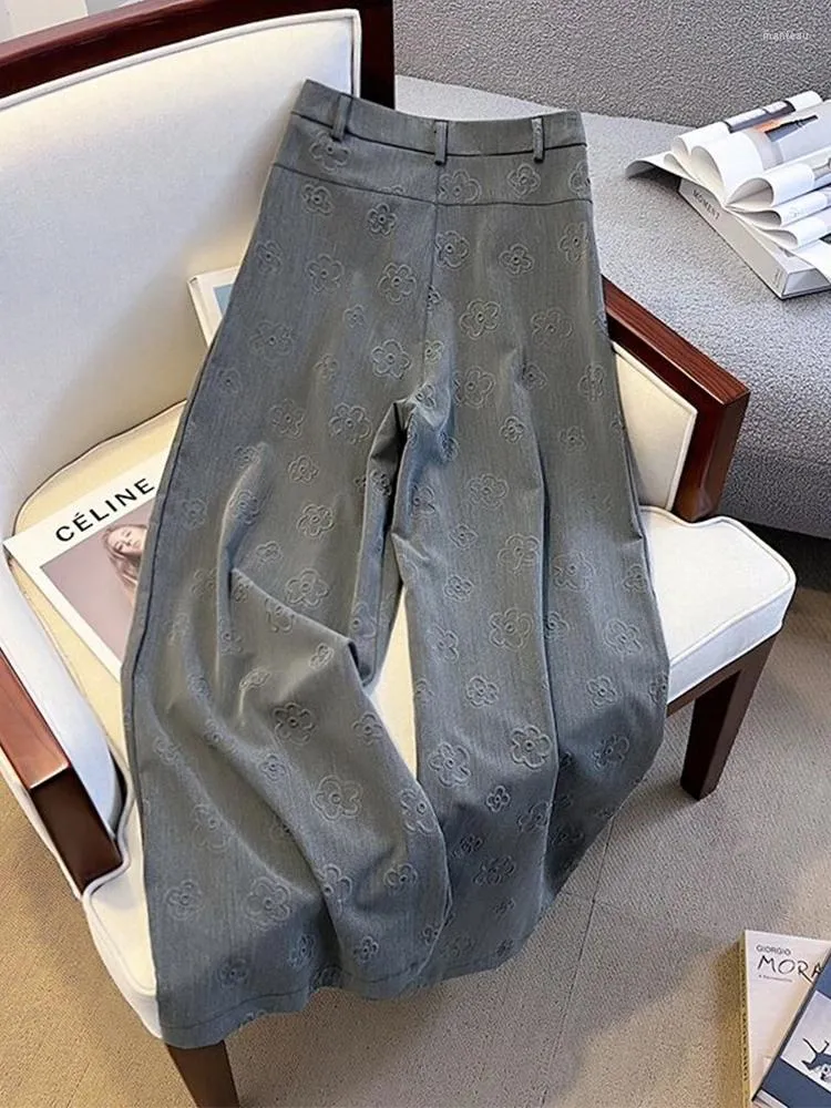 Womens Vintage Jacquard Wide Leg Trousers - Grunge, Old Womens Vintage Jacquard Wide Leg Trousers - Grunge, Old
