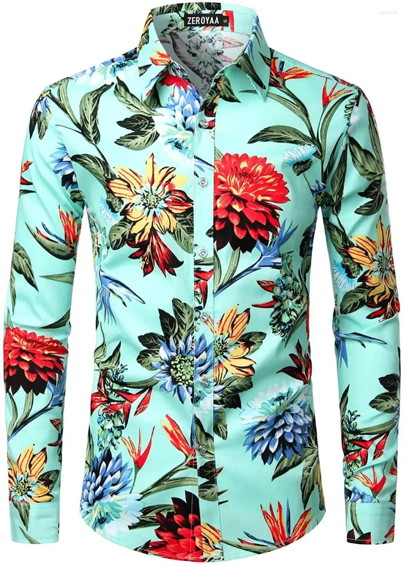 Men's Silk Long Sleeve Dress Shirt with Rose Floral Print, Turn-Down  Collar, Single Breasted Button Closure, Size 6XL from Dhgate Men's Dress  Shirts - price 24.61