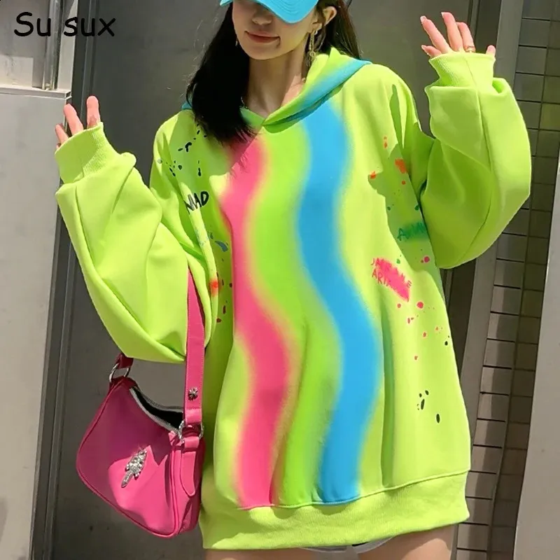 Rainbow Plus Size Hooded Cardigan: Super Large, Comfy Y2K Jacket Shop Now!