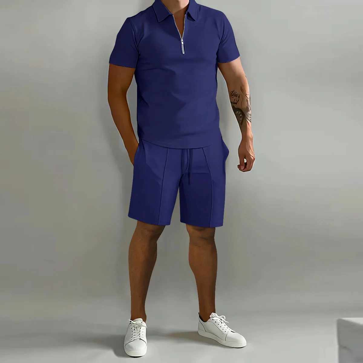 Polo Tracksuits: Men's Summer Casual Short Sleeve Set - Lightweight Joggers, Comfortable Solid Color Two-Piece Outfit (Sizes S-3XL)