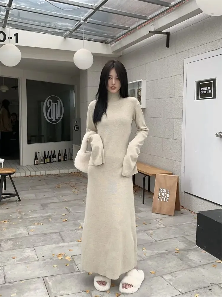 Korean Knitted Long Sweater Dress For Women Turtle Neck, Long Sleeves, Casual, Elegant Black, Tight Winter Long Sweater Dress ByHOUZHOU 240921 From Domainstore, $31.09 | DHgate.Com Korean Knitted Long Sweater Dress For Women Turtle Neck, Long Sleeves, Casual, Elegant Black, Tight Winter Long Sweater Dress ByHOUZHOU 240921 From Domainstore, $31.09 | DHgate.Com