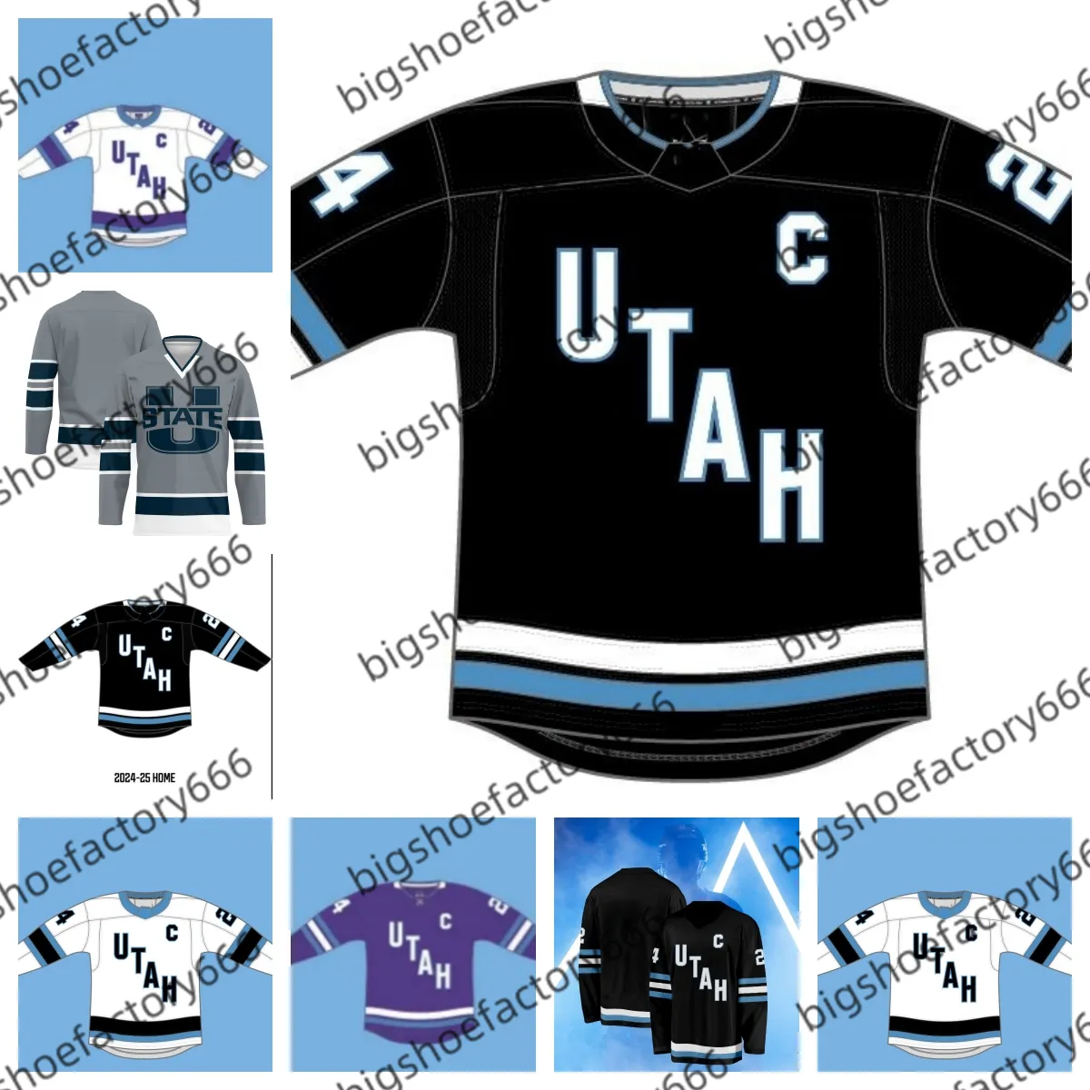 2024 Utah Hockey Club Jersey: Official NHL Player Gear, Breathable Fabric,  Stitched Name Numbers, Home Away Games