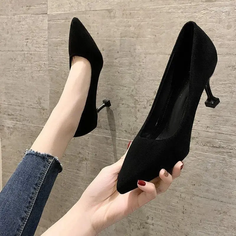 Elegant Black High Heels Spring/Autumn Women's Dress Shoes, Pointed Toe,  Thin Heel, Versatile Work Pumps Buy Now!