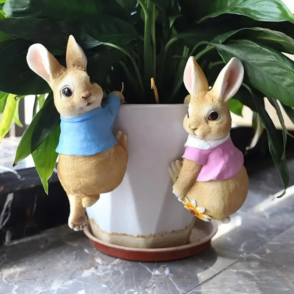 Resin Rabbit Decoration, Kawaii Epoxy Resin Luminous Mini, Cartoon Rabbit Miniature, Figurines Landscape Home Decoration, Decor Accessories