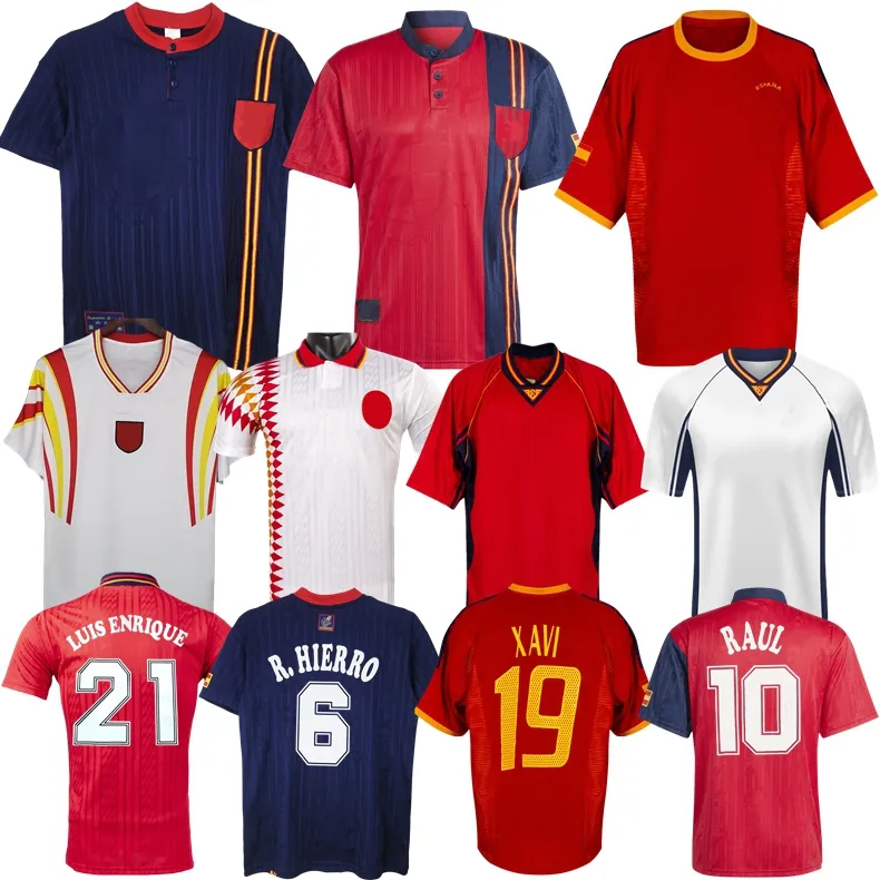 専用90s  soccer SPAIN game shirts Spain Retro Soccer Jerseys 1994 2002 Vintage From Wenxuan_0920