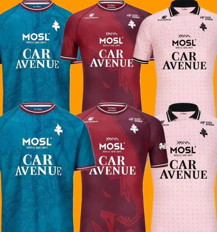 Save Big on Bulk Maillot De Foot 24 25 FC METZ SOCCER JERSEYS FC 2024 2025  RED BLUE BOULAYA DIALLO CENTONZE BRONN VAGNER AWAY THIRD HOME FOOTBALL 3rd 