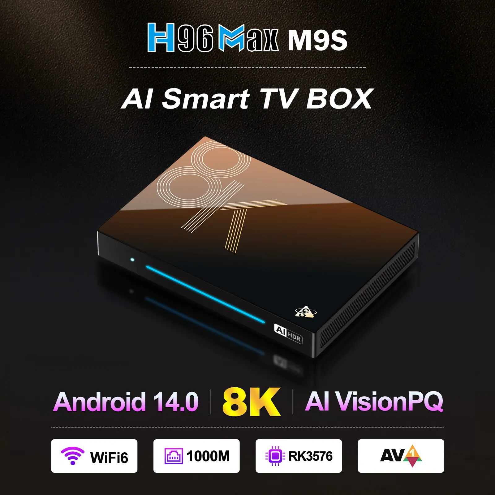 H96 MAX M9S Android 14 TV Box Processeur RK3576, 8 Go De RAM, 128 Go De Stockage, 8K HD, WiFi 6, Bluetooth 5.4 Streaming Media Player Set Top Box Du 59 € | DHgate