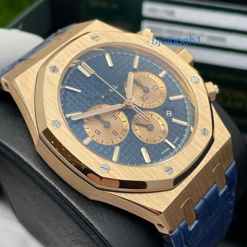 Luxury Mechanical Automatic Chronograph Watch For Men Rose Gold Blue ...