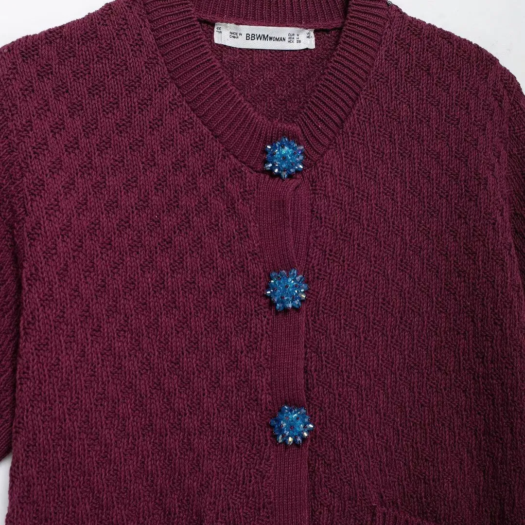 Cardigan Femme Léger Et Chic - Boutons Colorés, Manches Longues, Pour Automne-hiver