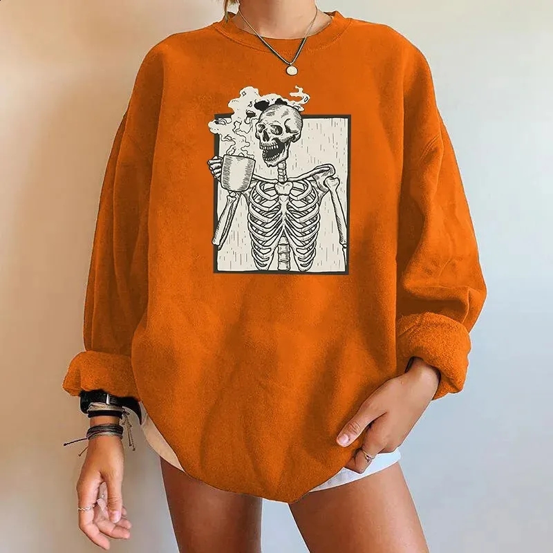 Women's Cozy Plush Halloween Sweatshirt - Autumn Winter Long Sleeve Sweater