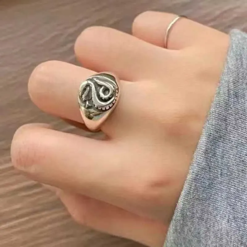 Silver Snake Court Ring with Oval Stone Draco Malfoy Family