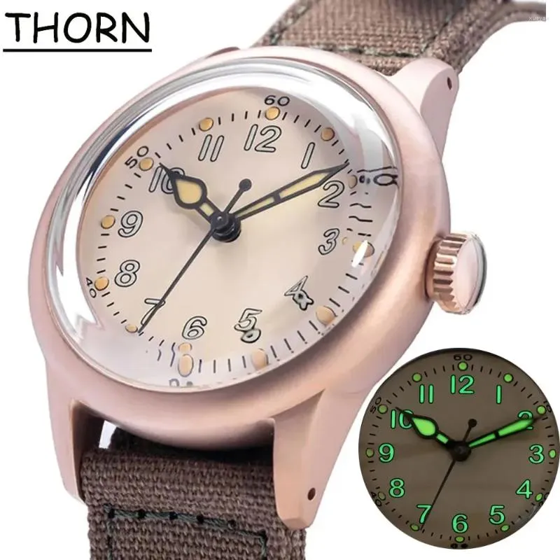 Thorn 36mm Bronze Military chronograph watch with Amry Field NH35