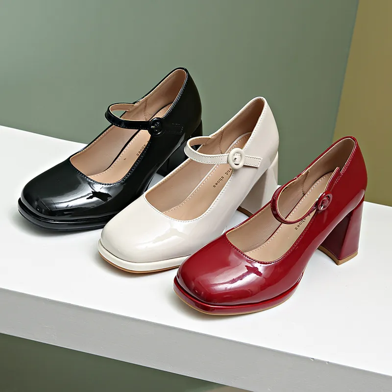 Dress shoes Classic Mid heeled boat shoe Designer shoe Belt Thick heel high heels Tassels Round head Metal Button women shoes Large size 34-41-42 ... Dress shoes Classic Mid heeled boat shoe Designer shoe Belt Thick heel high heels Tassels Round head Metal Button women shoes Large size 34-41-42 ...