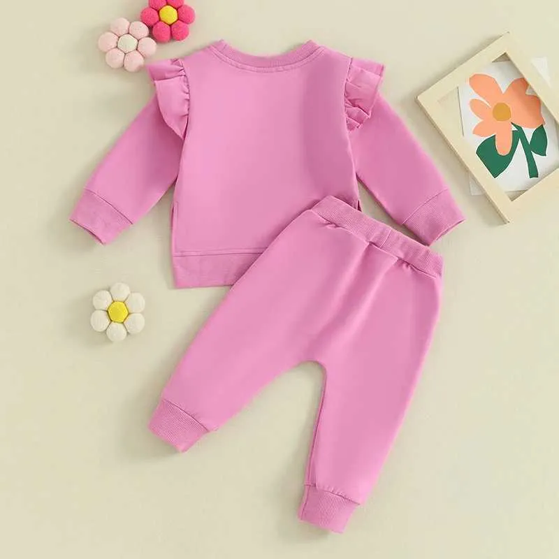 Pudcoco Toddler Baby Girl Fall Outfit Heart Mock Neck Long Sleeve Tops with 3D Flower Mini A Line Skirt 2Pcs Set 6M-4T