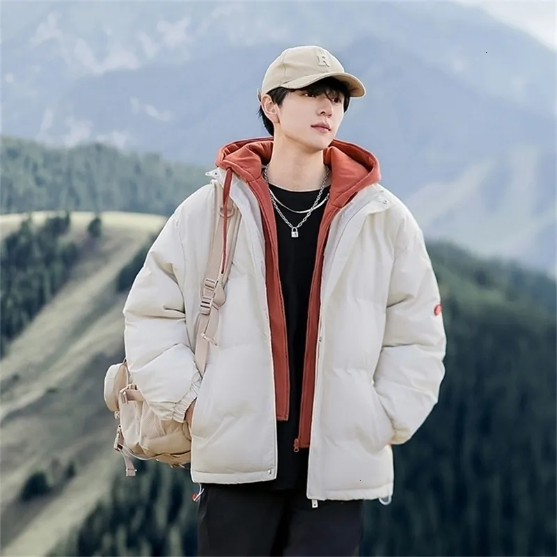 Women's Harajuku Parka: Solid Color Hooded Warm Thickened Winter Coat